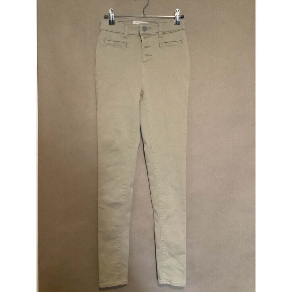 Levis 721 Jeans Women's W24 L30 Blue High Rise Skinny White Tag Denim Kakhi